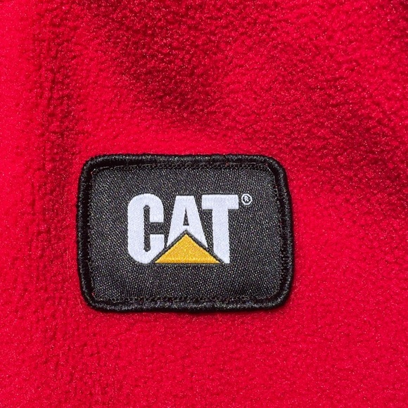 CAT (Caterpillar) Vibrant Red Fleece Vest Size: 7/8 S - Picture 5 of 9